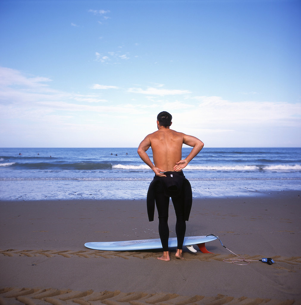 Croyde beach surfer